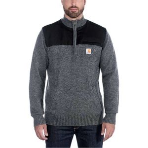 Carhartt Mens Wool Blend Gray 1/4 Zip Pullover